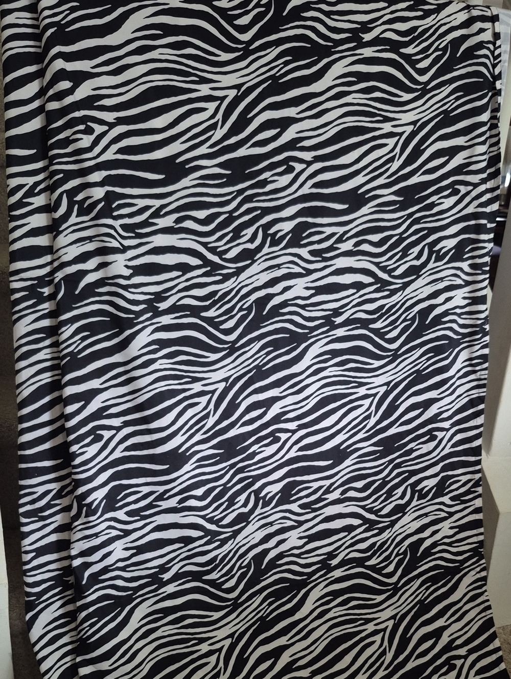 Hometrends Black & White Zebra Print Shower Curtain